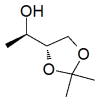 (R)-1-((S)-2,2-dimethyl-1,3-dioxolan-4-yl)ethanol (oil)